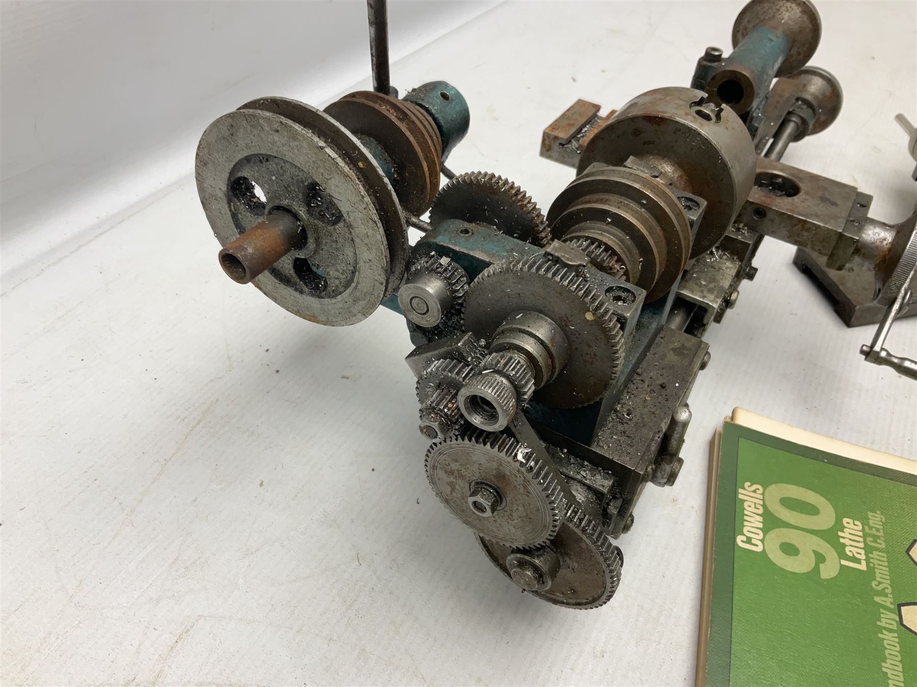 Cowells of Norwich model 90 modelmaker's lathe with handbook, the Pratt