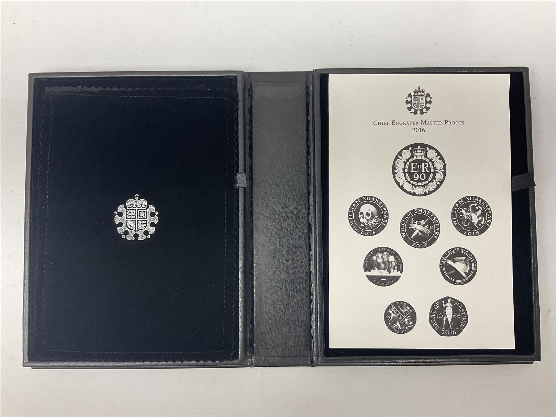 The Royal Mint United Kingdom 2016 proof coin set collector edition, cased with certificate