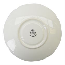 Two Royal Worcester fruit painted scallop edge teacups and saucers, the exterior and saucers decorated with fruits and berries, all signed P. Love, with black printed marks beneath, H8cm 