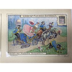 Six original Liebig watercolour illustrations: 'Theatre des Singes'