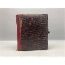 Victorian leather bound photo album complete with family pictures