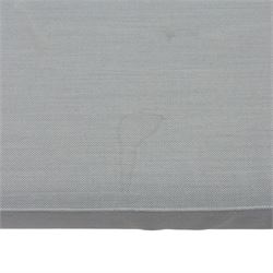 Fritz Hansen - 'Favn' sofa, designed by Jaime Hayon (1974-), upholstered in light grey fabric, the organic curved back and integrated arms enclosing loose seat and back cushions, raised on slender cylindrical metal supports