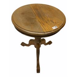 Georgian style mahogany pedestal table with ball and claw feet 
