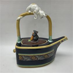 Minton Archive collection Cat & Mouse teapot, limited edition 454/1000, with certificate and original box
