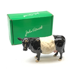 A Beswick Belted Galloway Cow, with maker's box, with printed mark beneath. 