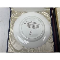 Five Spode Mulberry Hall limited edition Regimental commemorative plates - Argyll & Sutherland Highlanders No.9/500; Cheshire Regiment No.352/500; Kings Own Scottish Borderers No.113/500; Black Watch Royal Highland Regiment No.331/500; and Royal Welch Fusiliers No.309/500; all boxed with certificates (5)
