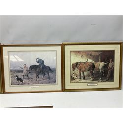 Collection of Equestrian related prints including 'Passion and Patience' after John Sargent Noble max 29cm x 40cm (6)