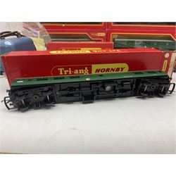 Tri-ang/Hornby '00' gauge - Princess Class 4-6-2 locomotive 'Princess Elizabeth' No.46201 with tender; Battle Space Turbo Car, boxed; four passenger coaches, buffet car, track cleaning car and eight wagons, all boxed; and various other accessories