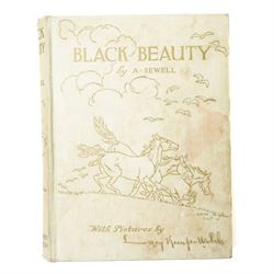 Sewell, Anna - 'Black Beauty' with tipped in coloured plates by Lucy Kemp-Welch, limited edition 224 of 600, signed by Lucy Kemp-Welch, green and gilt boards, published London 1915 by J.M. Dent & Sons Ltd and another copy of the work, unsigned (2)
