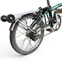 Brompton folding bicycle in green finish