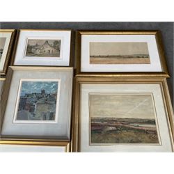 Collection of principally early 20th century watercolours, artists including Joseph Pighills, Peace Sykes, David Muirhead, EJW Prior, Walter Eastwood, George Edward Alexander, John Arthur Dees, Willie Stephenson, John Smith Atherton, David Russell Anderson, etc (13)