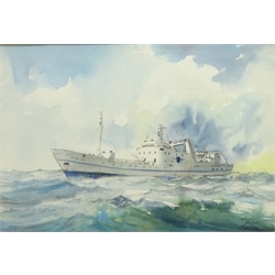  David C Bell (British 1950-): Deep Sea Trawler, watercolour signed 24cm x 35cm  DDS - Artist's resale rights may apply to this lot    