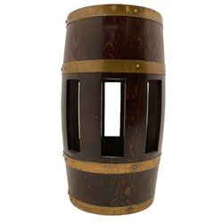 R. Alister & Co. Ltd of Dursley - early 20th century coopered oak barrel stick stand