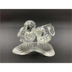 Fourteen Swarovski Crystal bird figures, to include toucan, mandarin duck, swans, parrot, cranes etc 