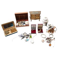 Gold 'Baby' brooch stamped 9ct, silver jewellery including bangles, pendants, brooch etc a...