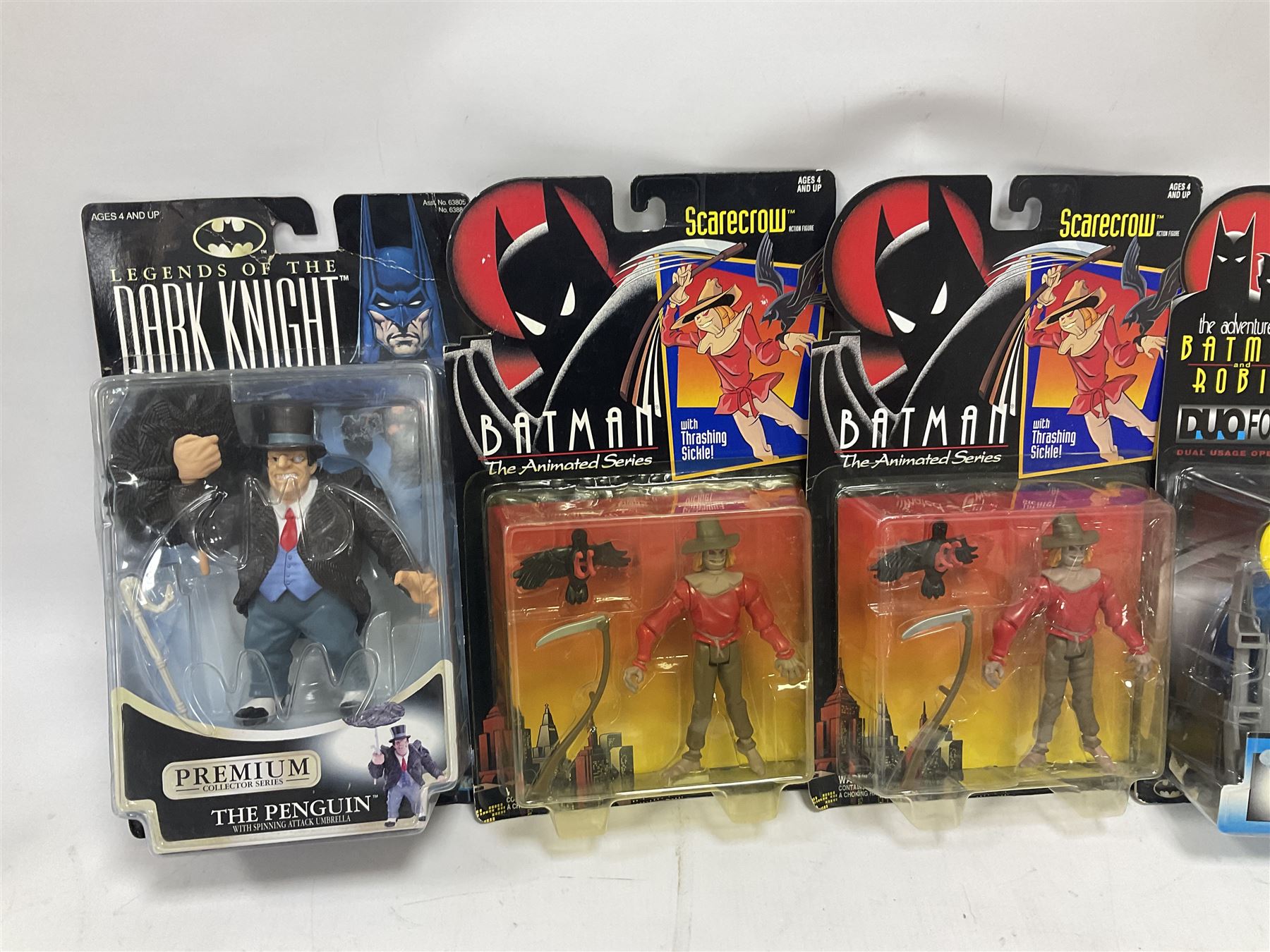 Twenty-four carded action figures of Batman (11) and other Super Heroes including Spiderman, DC Universe, Xyber 9 etc; all in unopened blister packs (24)