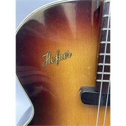 Hofner Senator semi-acoustic guitar, bears label with serial no.5546 L104.5cm, in carrying case