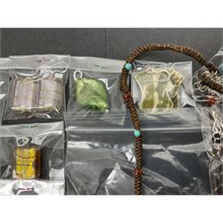 Ola Gorie silver spiral design necklace, hallmarked, together with a collection of beaded silver jewellery 