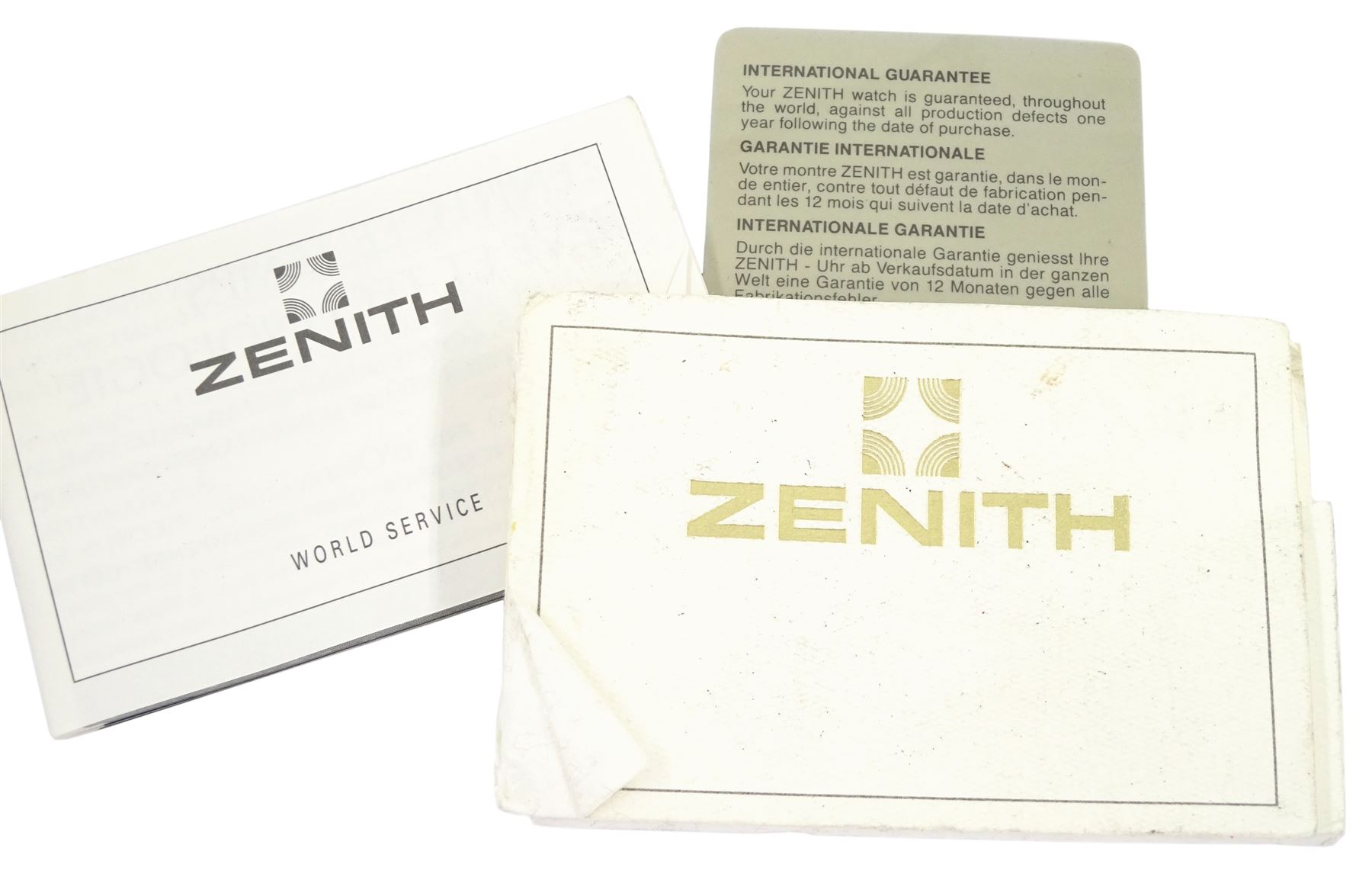 Zenith Acropolis ladies quartz wristwatch, white dial with date aperture, with guarantee card dated 1993 