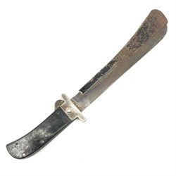 WW2 US Army Airforce pilot's survival machete the 25.5cm steel blade stamped Camillus, with blade cover L40cm open