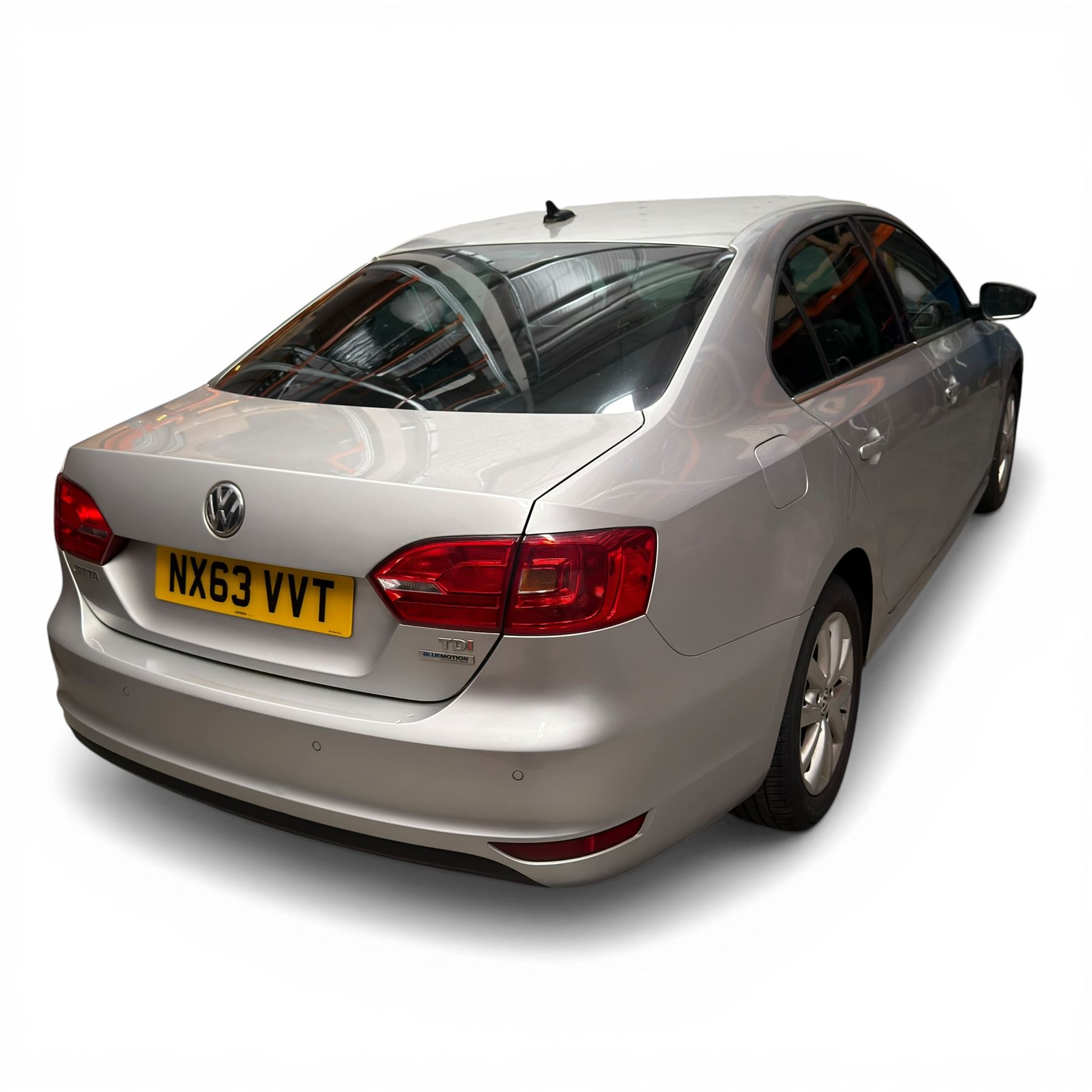 Volkswagen Jetta, 1.6 litre blue-motion diesel, 82000 miles, manual, silver, 2013, (NX63 VVT), MOT till 13 August 2026, £20 road tax, full VW service history, parking sensors, bluetooth - this vehicle is subject to 10% plus VAT buyers premium (12% in total)