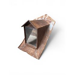 Pair of metal sloping roof lanterns with glazed windows