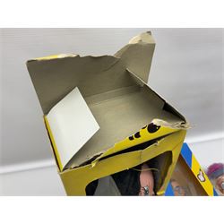 Three Pelham puppets - 'Brains' from Thunderbirds in blue/yellow box; Witch in yellow window box; and Macboozle in brown box (3)