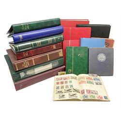 Various Royal Mail PHQ cards, first day covers, World stamps including Poland, Uruguay, Pakistan etc, housed in sixteen albums / folders, in one box