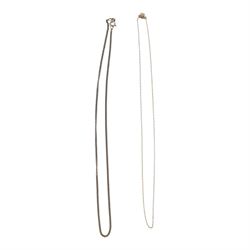Two 9ct gold necklace chains, both hallmarked