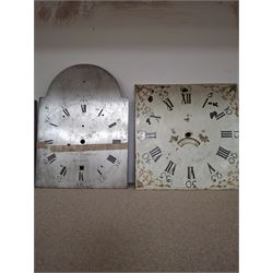 Approximately twenty-two longcase and wall clock dials, 18th century and later, included painted and brass examples