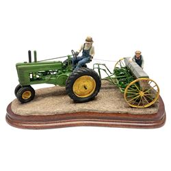 Border Fine Arts for John Deere Sowing The Good Seed, model No. B0917 by Ray Ayres, limited edition 140/950, with certificate, H20cm 