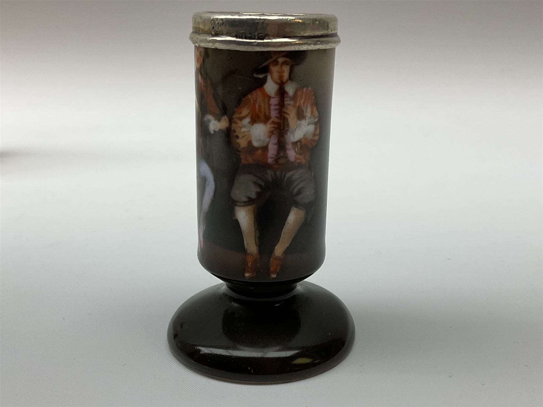 Group of silver mounted glass scent bottles and crested ware, together with a Brierglass lead crystal box with a glass and silver, lid, etc all silver with various hallmarks. 