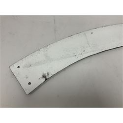 Cast iron Flying Scotsman arched type railway sign, L89cm THIS LOT IS TO BE COLLECTED BY APPOINTMENT FROM DUGGLEBY STORAGE, GREAT HILL, EASTFIELD, SCARBOROUGH, YO11 3TX