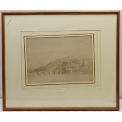 William Clarkson Stansfield (British 1793-1867): Bridge and Town on the Rhine,  watercolour and pencil unsigned 24cm x 34cm
Provenance: from the family collection of  the artist Joseph Richard Bagshawe (1870-1909) who was Clarkson Stansfield's grandson, sold in Whitby in the 1990s