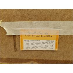 Louis Burleigh Bruhl (British 1861-1942): 'Dinedor on the Wye', watercolour signed with initials 16cm x 23cm