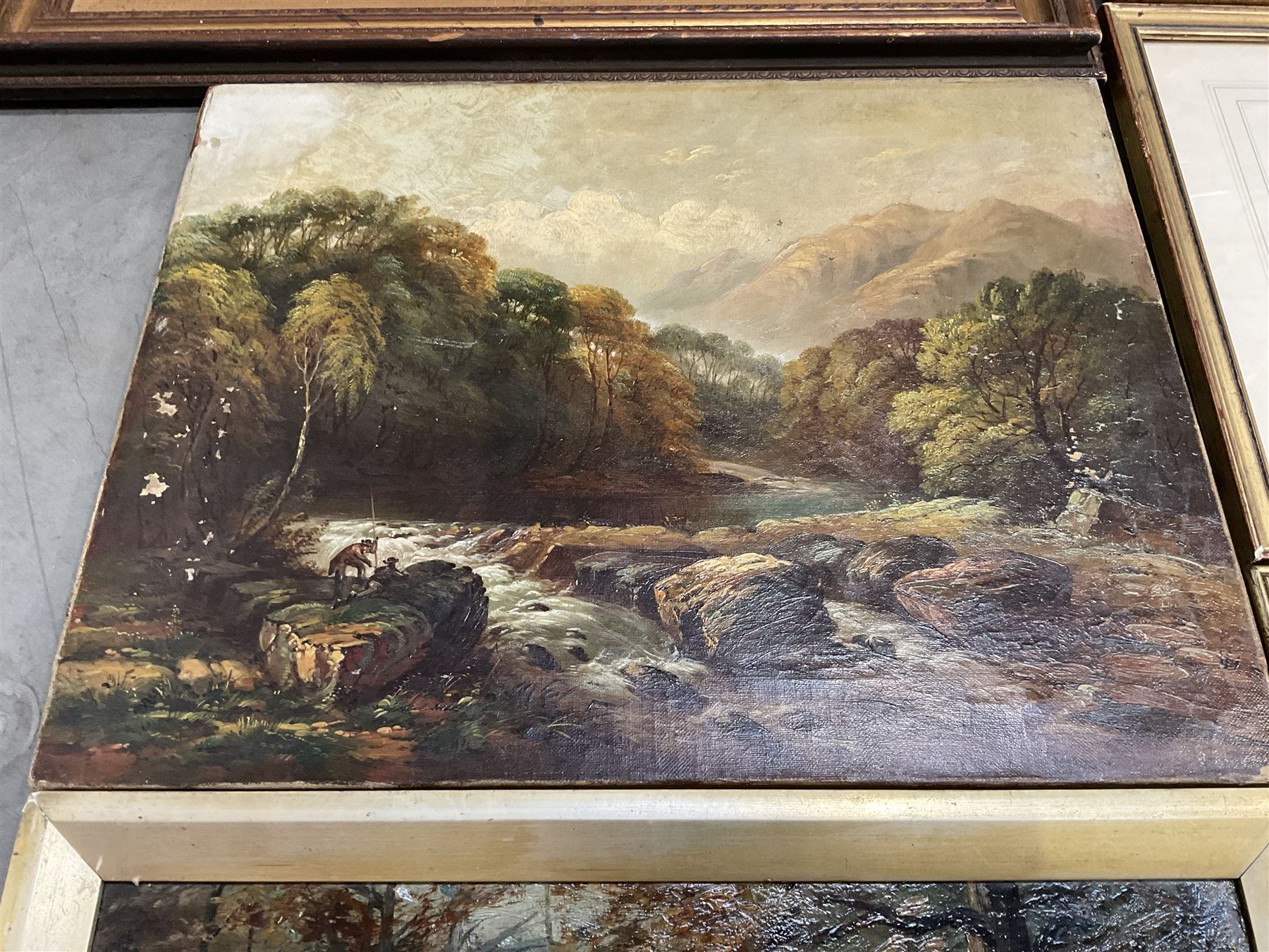 Collection of oil paintings and watercolours, artists including Geoffrey H Poole, Thomas Monro, Paul Marny, Robert Clarkson of Scarborough, classical watercolour, etc (16)