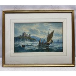 Alfred Lewis (British 19th/20th Century): Seascape Off Tintagel Castle, watercolour signed and dated '01, 22cm x 36cm 