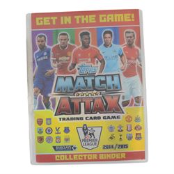 Large collection of Football trading cards, including full Manchester Untied Upper Deck set in official folder, large quantity of Topps Match Attax cards, including full sets, in official collectors binders, Panini Euro 2012 part set in folder, etc, all housed in folders