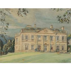 Carl Herman (Scarborough 1887-1955): Hackness Hall, watercolour signed and dated 1946, 30cm x 39cm