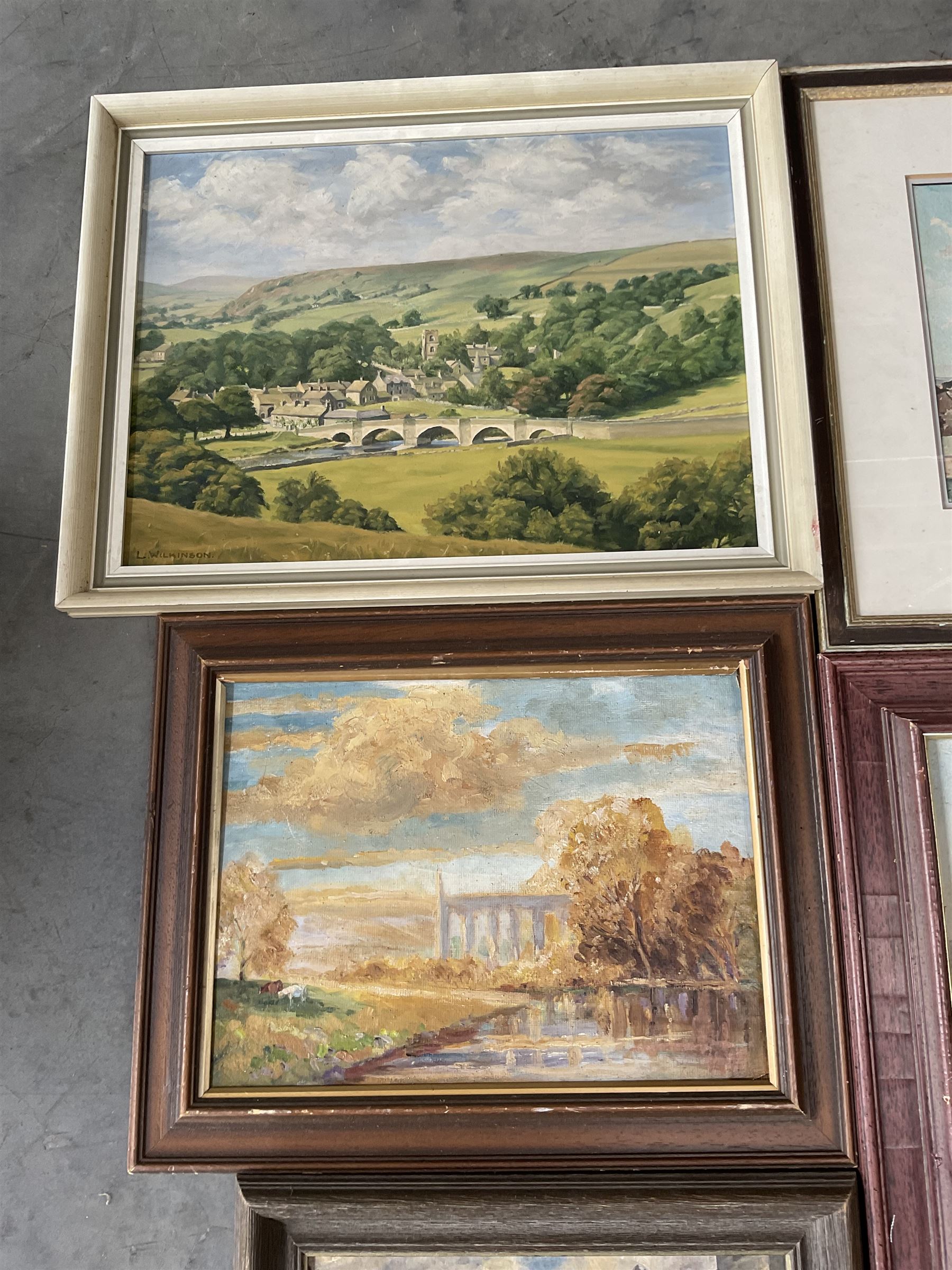Collection of Yorkshire paintings, artists including Angus Rands, Joseph Pighills, Claude Horsfall, Gordon Clifford Barlow, Joseph Appleyard, George Graham, L Wilkinson, John Frederic Greenwood, etc (11)