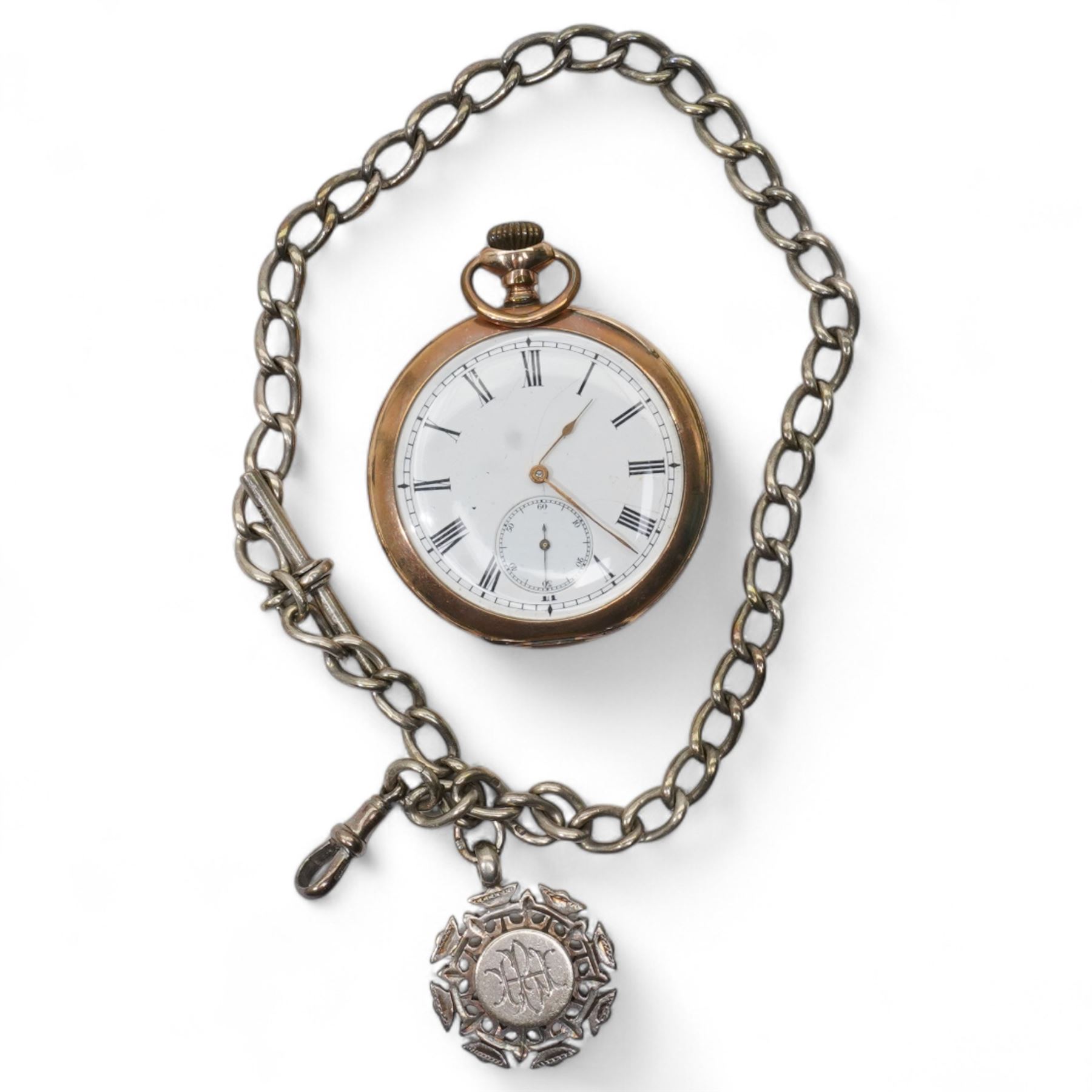 Early 20th century gold-plated keyless lever pocket watch Wrist