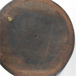 Rowland Ward (British Taxidermist 1848-1912); European Red Fox Mask (Vulpes vulpes), adult fox mask, mouth agape, with brush wrapped around a circular ebonised wall mount, with brass makers plaque 'R.Ward & Co naturalists 155 Piccadilly London - RTV