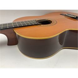 Harmony Model H6360 acoustic guitar in mahogany with spruce top, L103cm overall; and 1970s B&M (Barnes & Mullins) Concert Grande acoustic guitar, L101.5cm overall; each in hard carrying case (2)