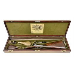 William Ling of London 15-bore double barrel side-by-side percussion shotgun, No.168, the 74cm (29