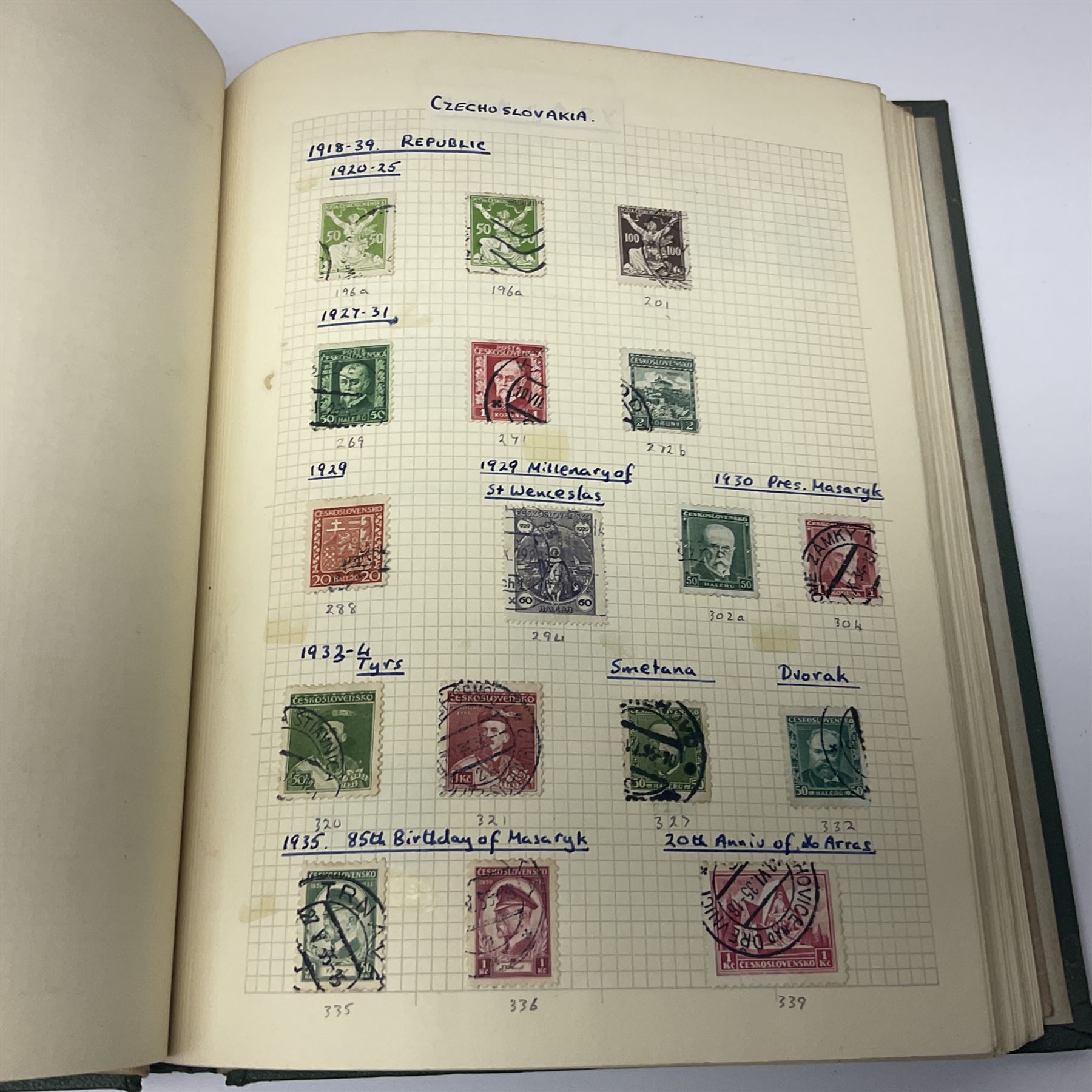 World stamps including Andorra, Austria with 1858 and later issues, Belgium with imperfs and later, Belgium, Cuba, Czechoslovakia, Denmark, Ireland, France, Germany with Hamburg, Lubeck, Oldenburg, Saxony etc, Greece, Hungary, the Netherlands, Spain etc, housed in two albums 