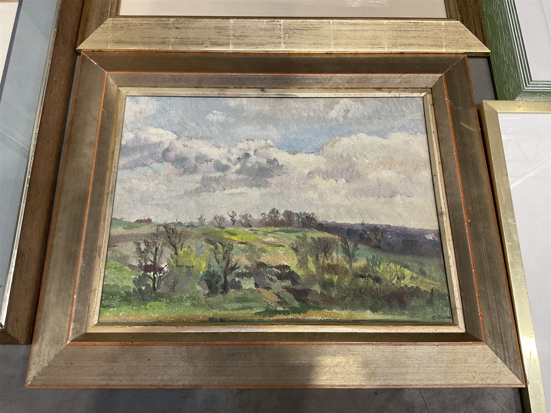 Collection of oil paintings and watercolours, various artists including Harry Emmett, JF Allen, VG Mitchell, B Sherne, Leslie Kersley, etc (12)