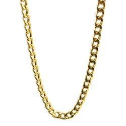  9ct gold flattened curb chain necklace, hallmarked, approx 14.6gm  
