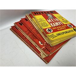 Hitler Adolf: Mein Kampf. The original edition entirely unexpurgated in eighteen parts by Hutchinson & Co. in association with Hurst & Blackett; Hart Capt. B.H. Liddell: The Tanks - History of the Royal Tank Regiment. 1959. Two volumes with dustjackets; The History of the London Rifle Brigade 1859-1919. London 1921; and Covenants With Death. Daily Express Publication. 1934