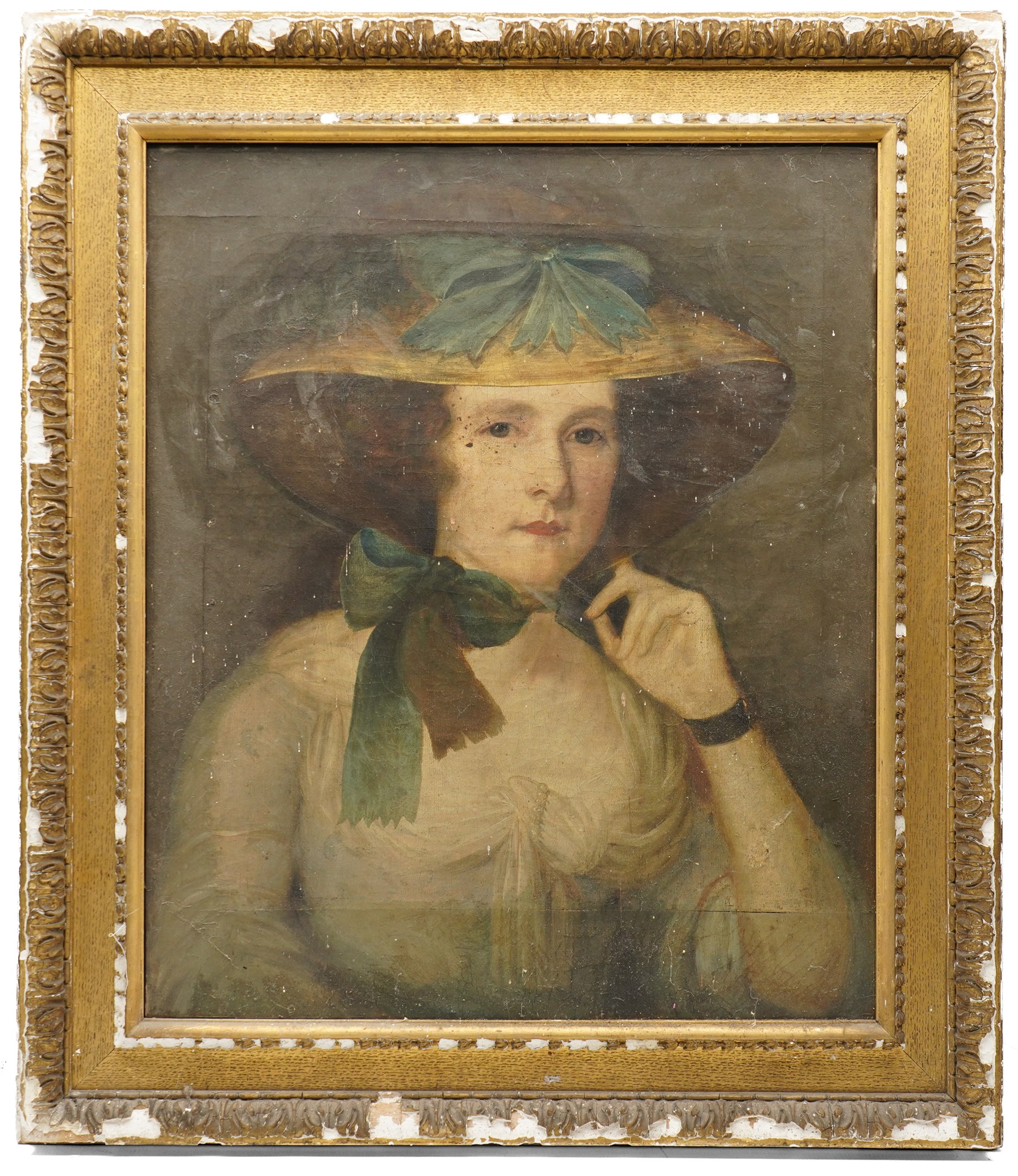 Attrib. James Miller (British 1791-1865): Portrait of Dorothy Tanfield - wife of Lincolnshire Clergyman Basil Bury Beridge, oil on canvas unsigned, bearing Sotheby's sticker verso 61cm x 51cm
Provenance: private collection purchased Tennants Leyburn 'Country House Sale' 17th May 2025 lot 559; sold Sotheby's 'British Paintings and Watercolours and 19th Century Continental Pictures' 12th May 1999 lot 180, label verso.