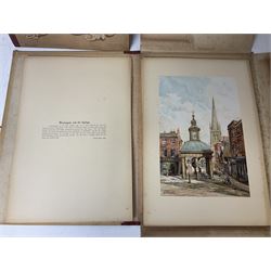 Louisa Fennell: 'Views of Wakefield', two volumes of unbound chromolithographs (2)